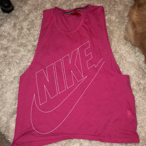 Nike pink muscle T - Picture 1 of 2